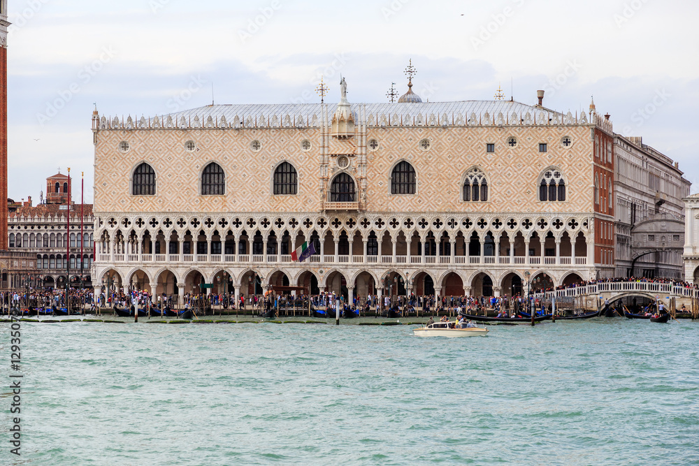 Italy, Venice, Doge's Palace, a monument of Gothic architecture.