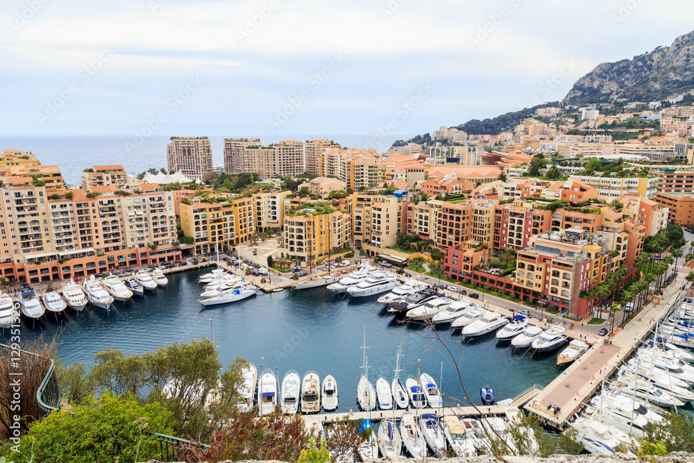 Editorial. April 21, 2016. Monaco, the Principality of Monaco, view of the Fontvieille district.