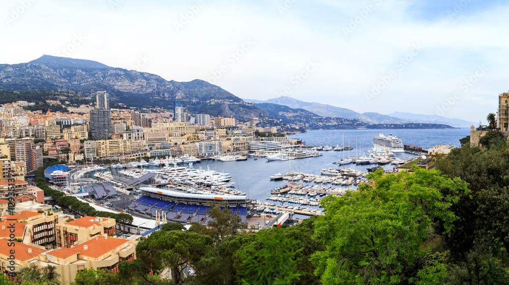 View of the port and La Condamine. Monaco.