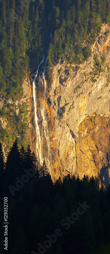 Waterfall Röthbachfall in Berchtesgaden National Park, Germany photo