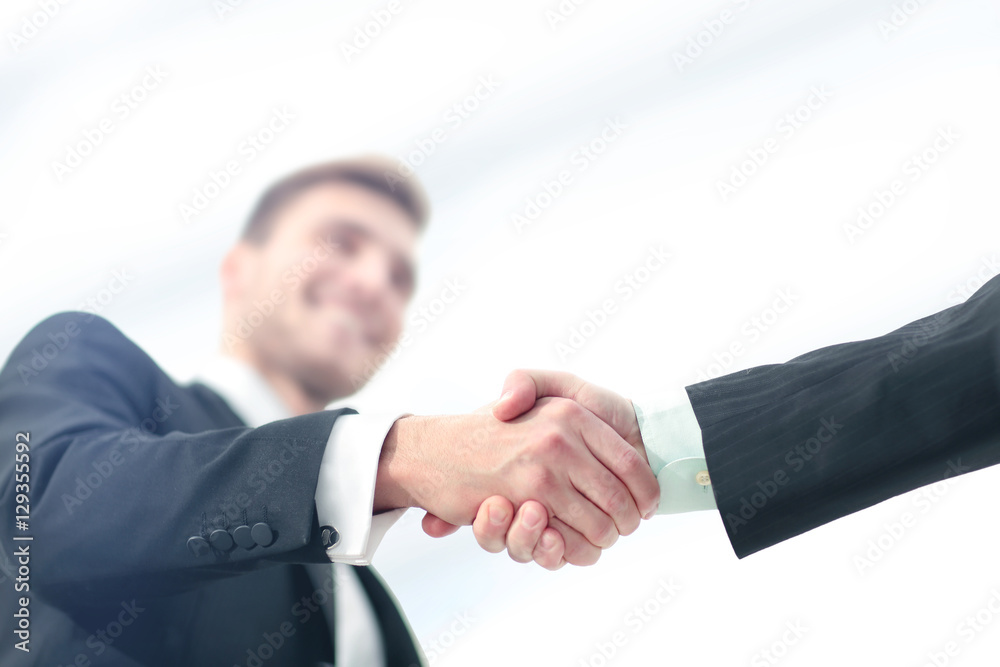 Success concept in business - handshake of  partners
