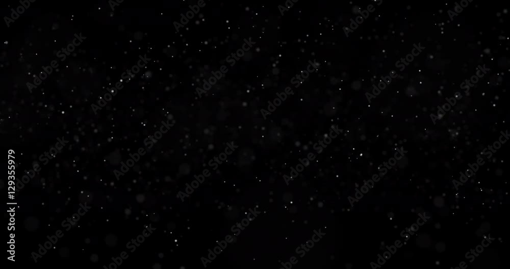 Abstract White Particles on Black Background Abstract White Particles on Black Background