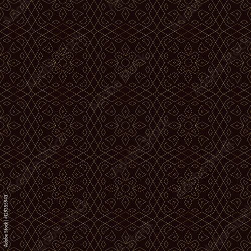 Vector seamless pattern. Golden decorative design template. Creative luxury background.
