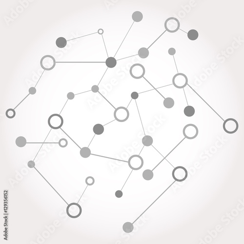 Social Network Graphic Concept. Abstract Background with Dots Array and Lines. Geometric Modern Technology Concept. Connection Structure. Digital Data Visualization