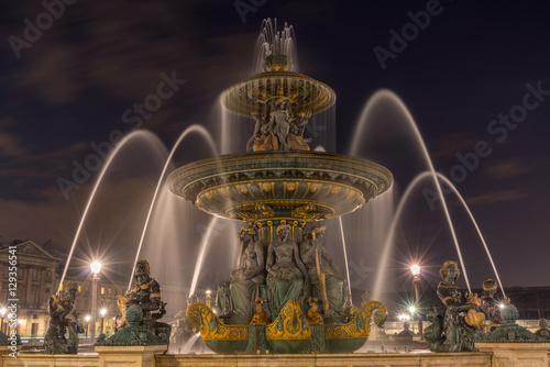 Fountain at Place de la Concorde in Paris France © Netfalls