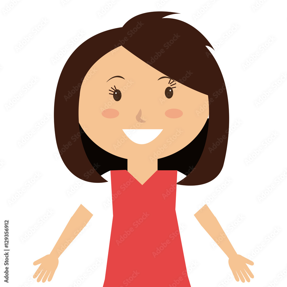 Little and cute kid smiling over white background, vector illustration. Little and cute kid smiling over white background, vector illustration.