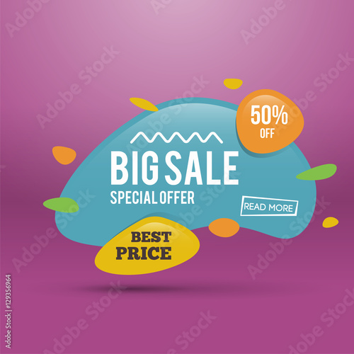 Modern Sale badge and special offer template for web and print.