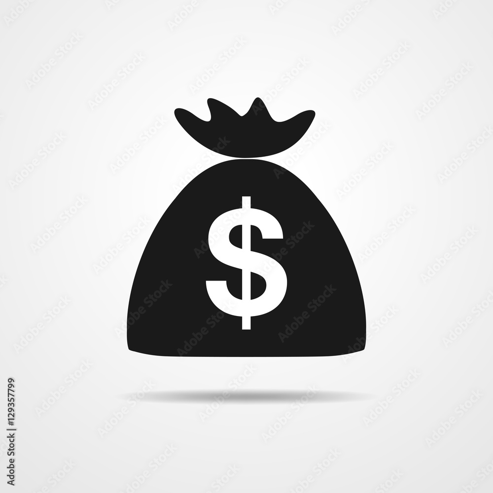 Money bag icon. Vector illustration. Money bag icon. Vector illustration.