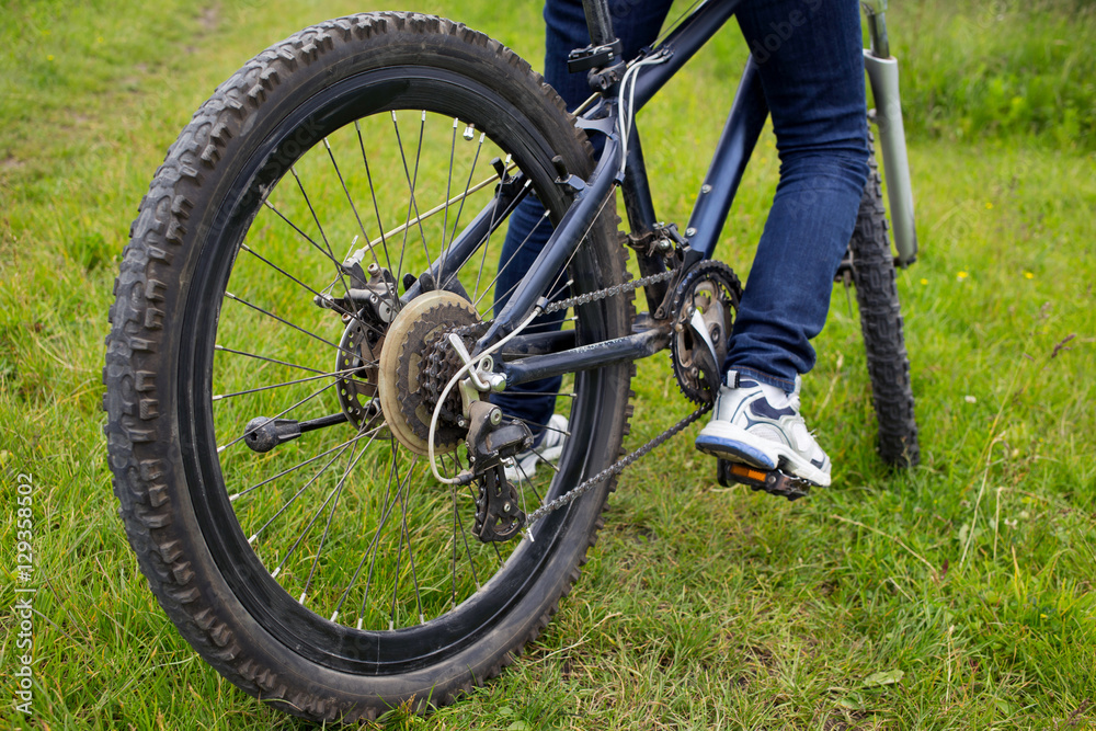 riding a mountain bike riding a mountain bike
