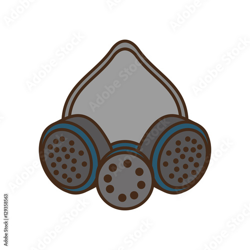 cartoon mask and respirator protective equipment design vector illustration eps 10