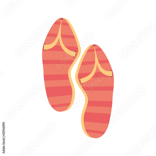 pink flip flop sandals beach vector illustration eps 10