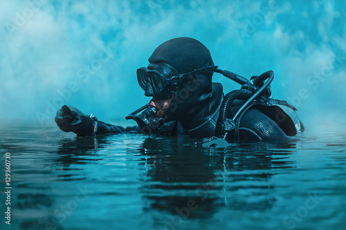 Canvas-taulu Navy SEAL frogman