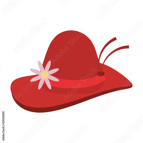 female hat elegant isolated icon vector illustration design