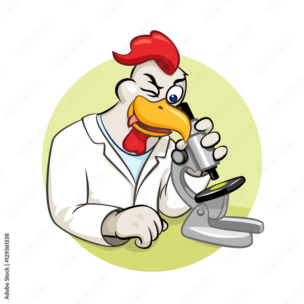 Naklejka premium Rooser scientist vector illustration