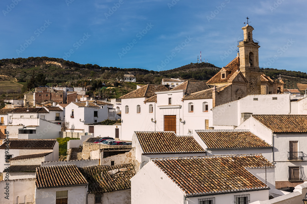 Landscape from the old town Antequera. Spain.