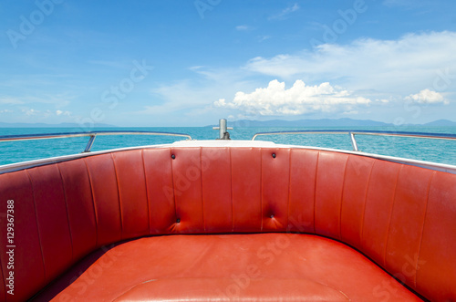 front of speed boat