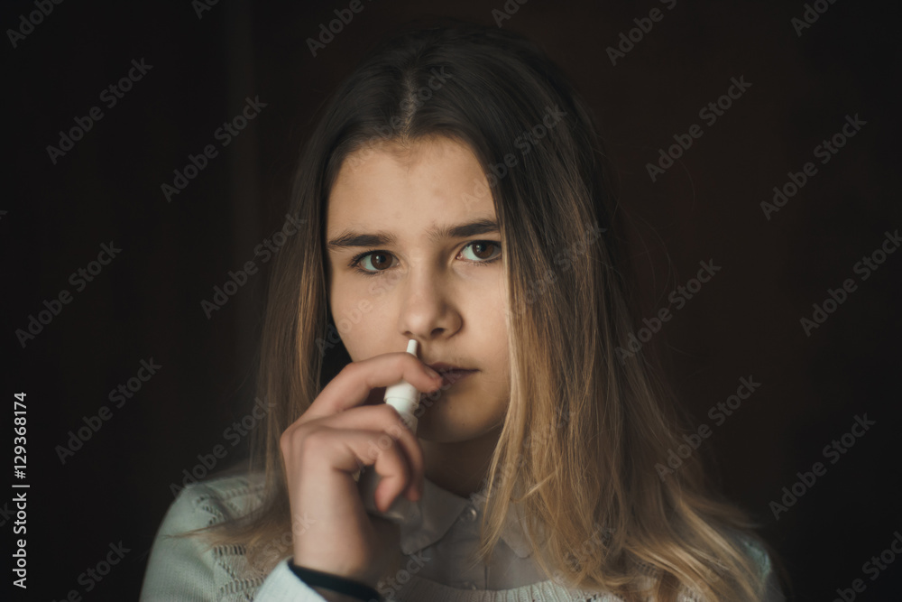 Nasal spray to help a cold