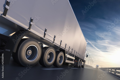 3D rendering of generic transportation concept at dawn