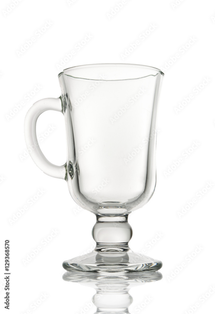 Empty glass cup. Isolated on white Empty glass cup. Isolated on white
