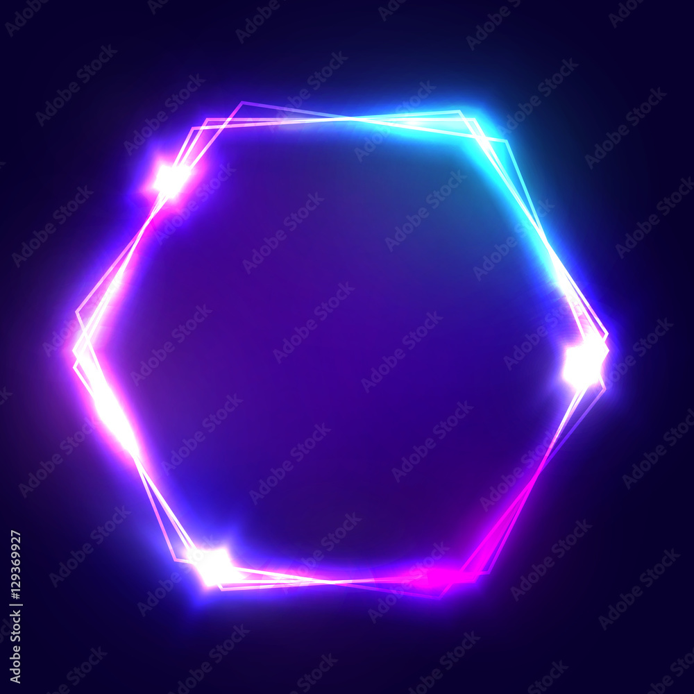 Neon on sale hexagon lights