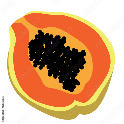 Isolated papaya