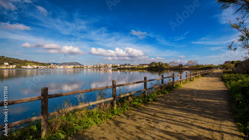 Bacoli (Naples, Italy) - Miseno Lake in a winter day photo