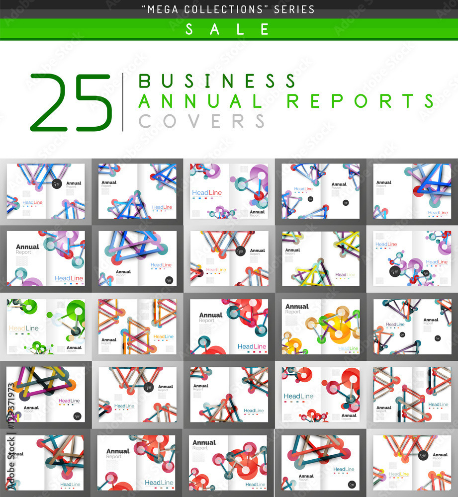 Mega collection of 25 business annual reports brochure cover templates Mega collection of 25 business annual reports brochure cover templates
