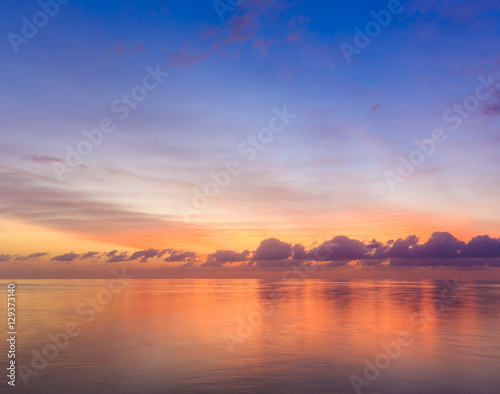 sunset at Maldivian beach © Pakhnyushchyy