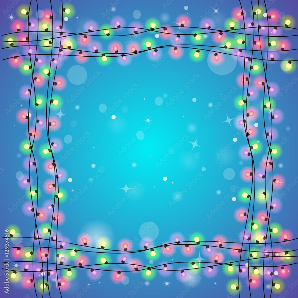 Blue holiday square background