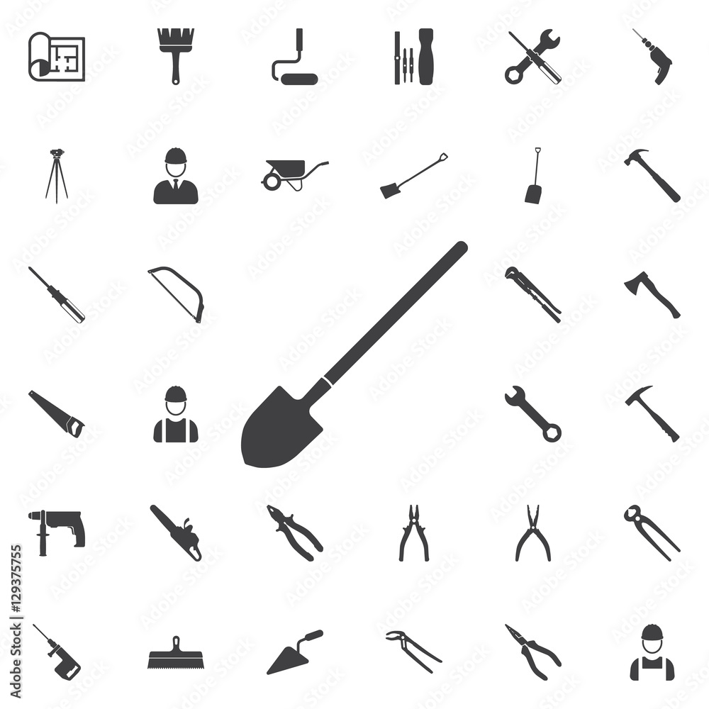 shovel icon. Construction icons universal set for web and mobile shovel icon. Construction icons universal set for web and mobile