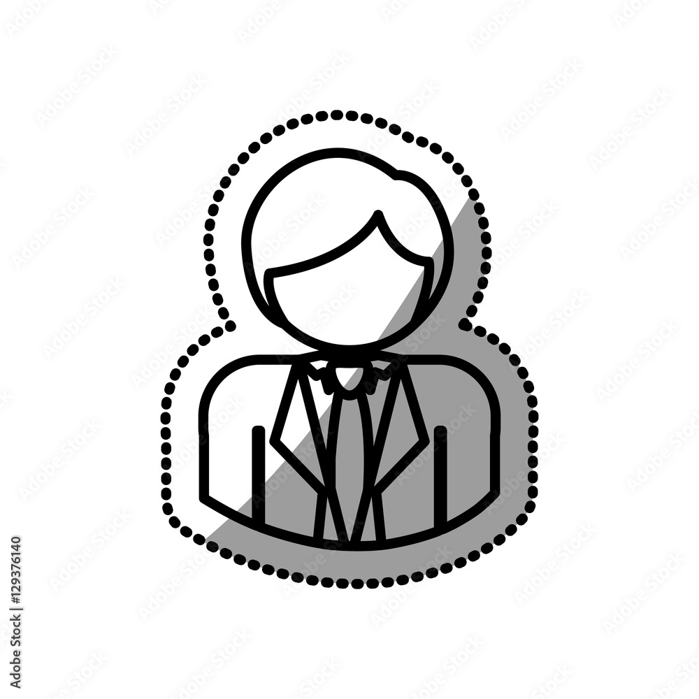 Obraz premium Man icon. Male avatar person people and human theme. Isolated design. Vector illustration