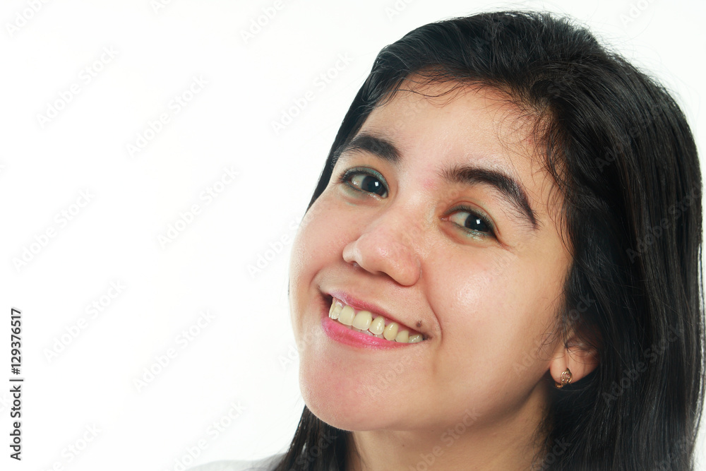 Portrait of a Happy Asian Woman With Mole Portrait of a Happy Asian Woman With Mole