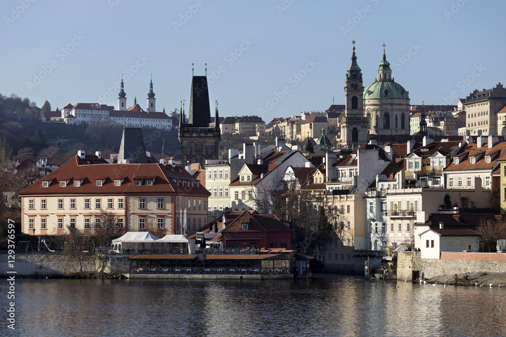 Fototapeta premium Lesser Town of Prague with St. Nicholas' Cathedral, Czech Republic