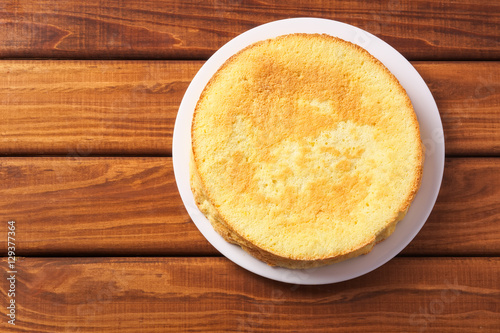 Round homemade biscuit cake