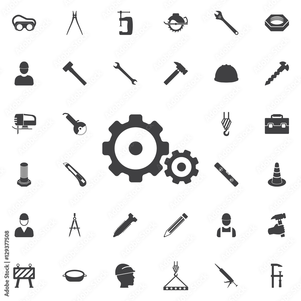 Gear icon. Construction icons universal set for web and mobile