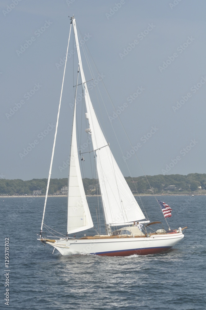 Obraz premium Sailboat in Atlantic New England