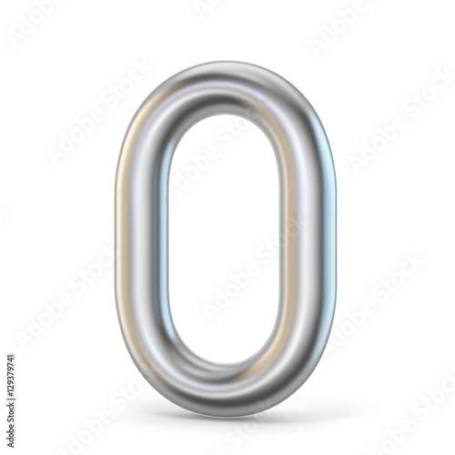 Metal alphabet symbol. Letter O 3D