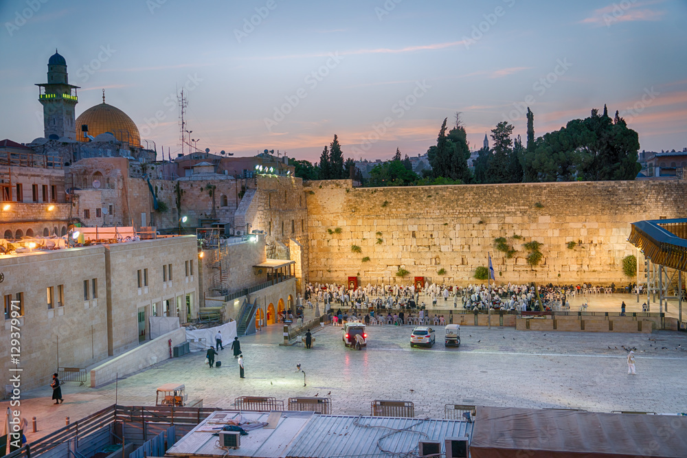 Obraz premium Western Wall Plaza at Dawn