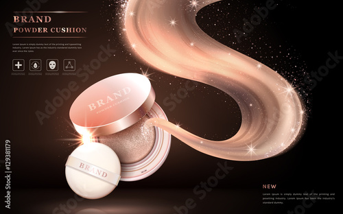 Attractive powder cushion ads