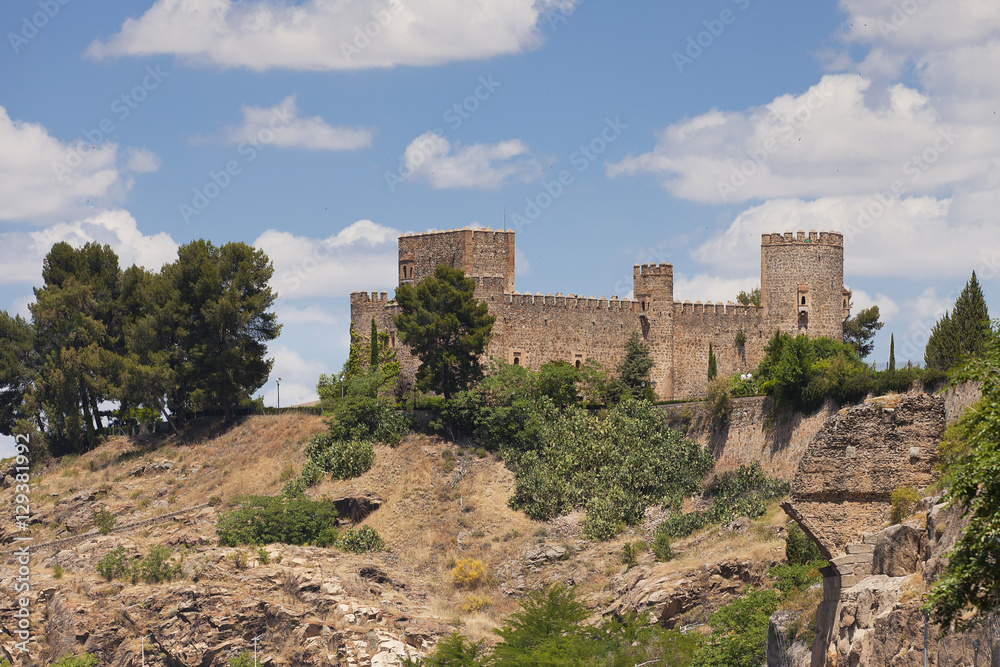 Renaissance Medieval castle on top of a hill in Spain 