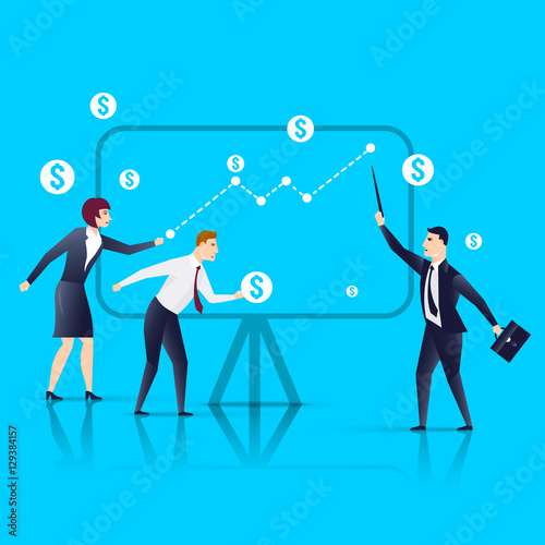 businessman with arrow profits direction business concept
