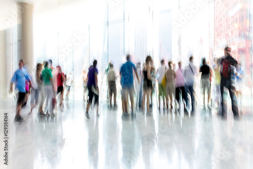 group of people in the lobby business center