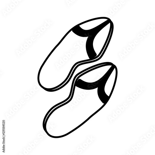 outline flip flop sandals beach vector illustration eps 10