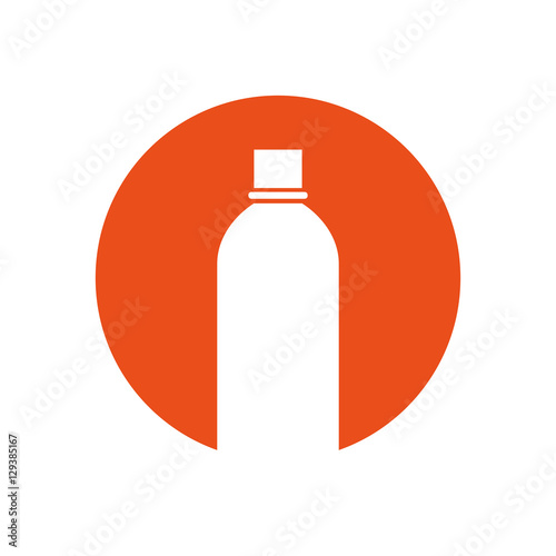 bottle white pictogram color circle vector illustration eps 10