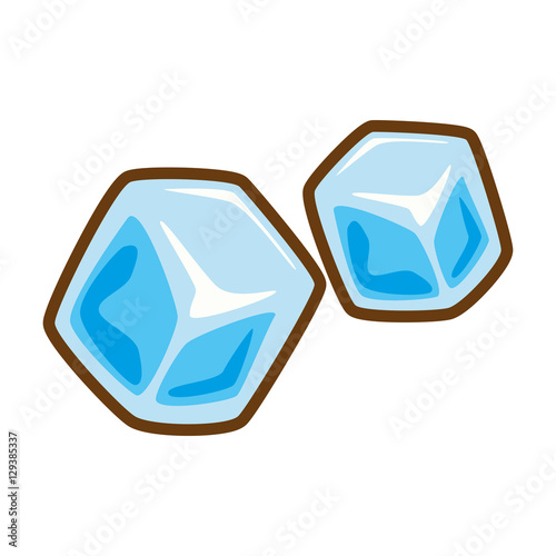 cartoon ice cubes frozen water vector illustration eps 10