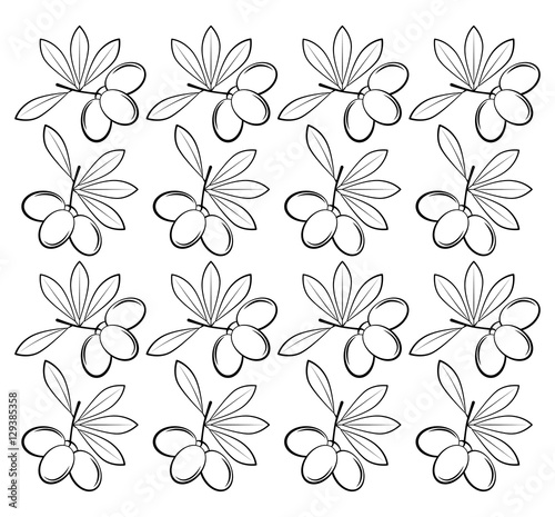 branch olive leaves seamless pattern design vector illustration eps 10