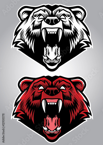 angry grizzly bear mascot