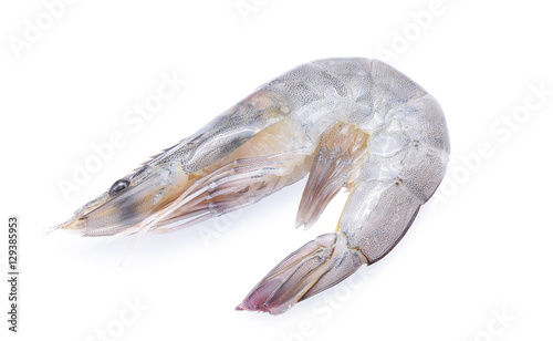Prawns, Tiger shrimps, Raw prawns isolated on white background