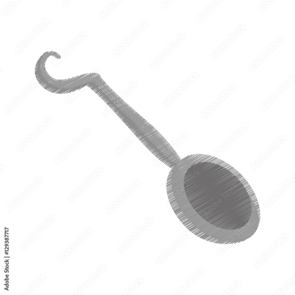 spoon steel utensil kitchen vector illustration eps 10