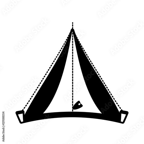 triangle tent tourism travel outline vector illustration eps 10 photo